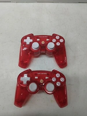 (2x) Rock Candy Wireless Playstation 3 PS3 Controllers Tested Works Red  - Image 1 of 4