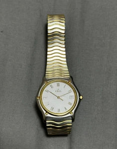 Ebel Wave Sport 1187141 Quartz Analog Silver 18k Gold Men's Watch Used - Picture 1 of 6