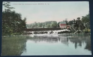 Cartolina Diga superiore sul fiume Cocheco, Dover, NH - Foto 1 di 2