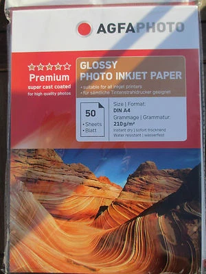 Agfa Photo Paper din A4 50 Sheets Sheet / 210g Glossy Paper AP21050A4 Shiny - Image 1 of 4
