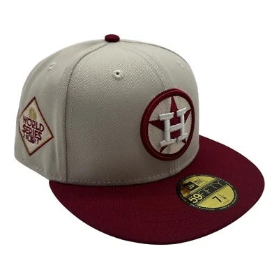 Кепка New Era 59Fifty Houston Astros кепка 7 1/8 серая красная нашивка 2017 World Series - Изображение 1 из 4