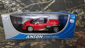 ANSON 1/18 RENAULT SPIDER SPORT RED PREMIUM DIECAST METAL CONVERTIBLE 30350 DJ - Picture 1 of 11