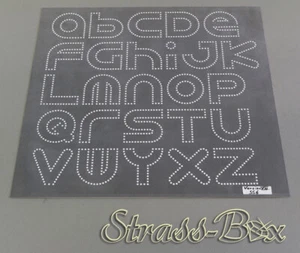 Buchstaben VERSION 8 Legeschablone Steingröße wählbar für Hotfix Strasssteine - Picture 1 of 5