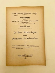 Thèse vétérinaire - Roland Le Bigot - 1935 - Imagen 1 de 4