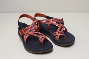 Chaco Women's Red Blue Multi Thong Sport Strappy Hiking Water Sandal Size 6 - Picture 1 of 5