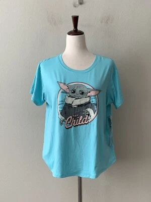 NWT! Star Wars Women's Sz S Yoda The Child Short Sleeves Graphic Pajama Top - Image 1 of 4