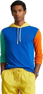 Polo Ralph Lauren L29911 Mens Multi Color-Blocked Jersey Hooded T-Shirt Size M - Picture 1 of 7
