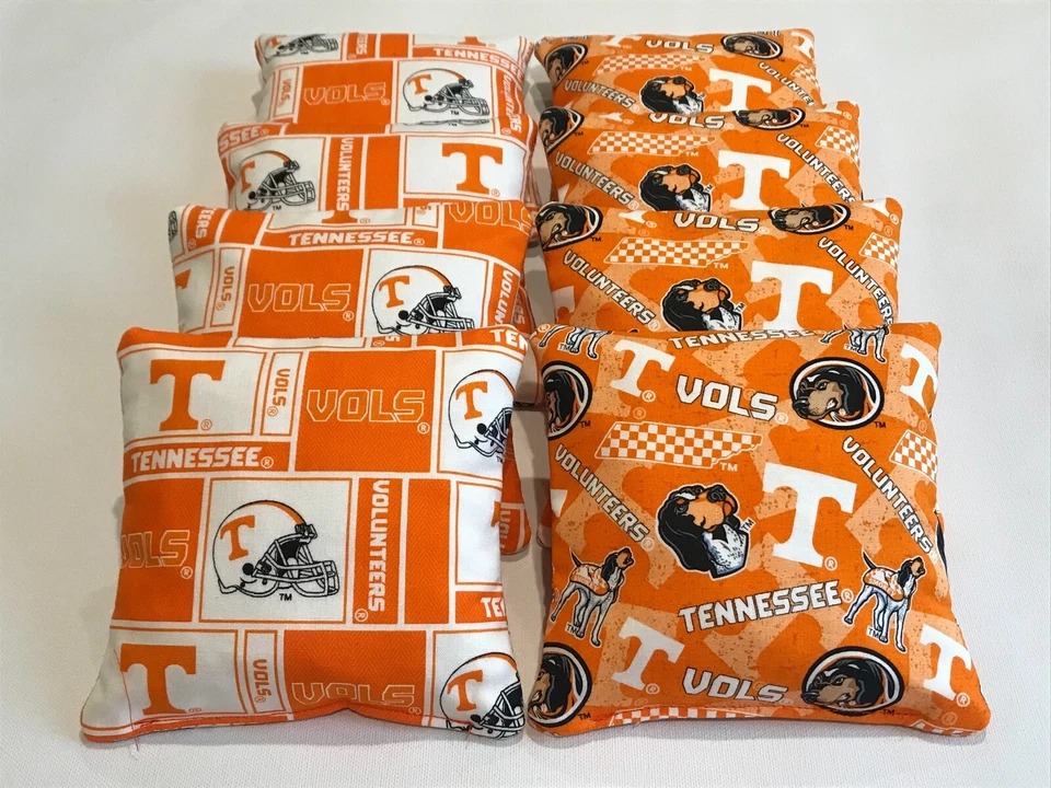 8 CORN HOLE BEAN BAGS TENNESSEE VOLUNTEERS TAILGATE BAG TOSS GAME SMOKEY - Image 1 of 1