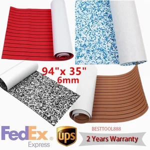 94"x 35" Marine Boat Flooring EVA Foam Yacht Teak Decking Sheet Carpet Pad Mat - Picture 1 of 51