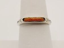 Carolyn Pollack Sterling Silver 925 Coral Band Ring ~ size 7