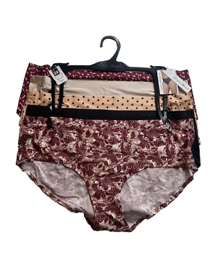 Carrie Amber Women's 5 Pack So Smooth Bonded Edge Full Figure Hipsters Size 2X - Image 1 of 4