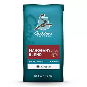 Caribou Coffee Mahogany Blend Premium Dark Roast Ground Coffee, Arabica, 12 oz - Picture 1 of 7