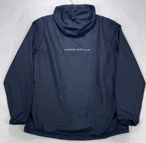 Under Armour Storm Pullover Sweater Herren S schwarz 1/4 Zip Kapuze Taschen Heatgear - Bild 1 von 8