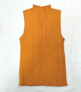 ISSEY MIYAKE PLEATS PLEASE ärmelloses Top orange Gr. 3 - Bild 1 von 8