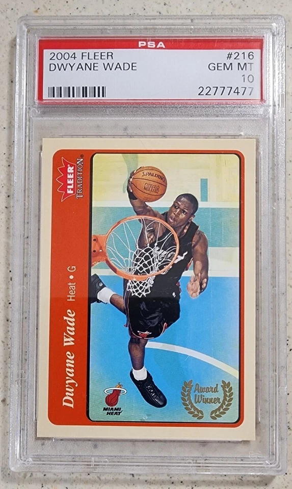 2004-05 Fleer Tradition #216 Dwyane Wade PSA 10 LOW POP (9) 2nd Year Miami Heat! - Image 1 of 4