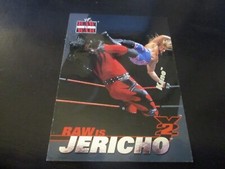 CHRIS JERICHO  (WWF) 2001 FLEER RAW is WAR INSERT CARD #6 of 15 RJ nr/mint