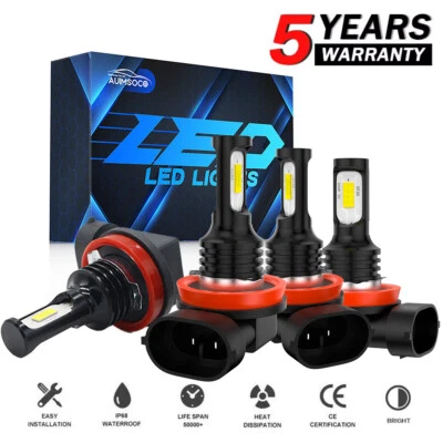 For Nissan Sentra 2013-2018 2019 Combo 10000K LED Headlights Bulbs High Low Beam - Image 1 of 4