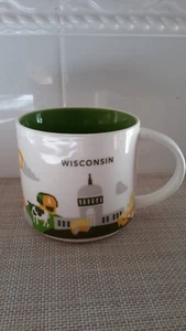 Starbucks 2017 You Are Here Collection Wisconsin Kaffee Tee Becher 14 oz Cheese Cow - Bild 1 von 7