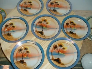 20er bis 40er Jahre früher Chikaramachi handbemalter Glanzgeschirr Deko Teller - Bild 1 von 5