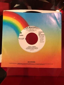 TONY CAREY THE FIRST DAY OF SUMMER PROMO 45 VINYL - Imagen 1 de 2