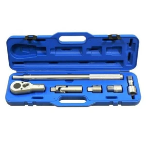 Force 6061 6pc 3/4" Dr. Socket Accessories Set: Telescope Adj Ratchet Handle; Ex - Picture 1 of 10