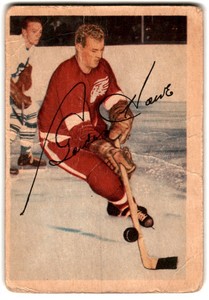 1953-54 Parkhurst Gordie Howe #50 CREASED Detroit Red Wings
