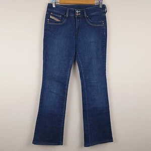 Diesel Ronhar Jeans Women W28 L32 Blue Flared Boot Cut Blue Wash Stretch Italy - Picture 1 of 15