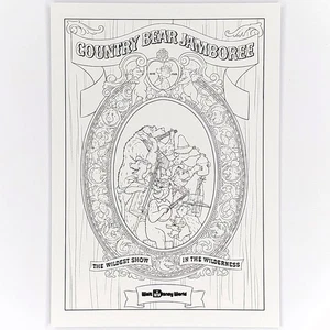 Country Bear Jamboree Postcard Disney Parks Poster Art of Coloring Magic Kingdom - Picture 1 of 2