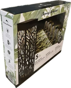 TOMMY BAHAMA PATHWAY SQUARE SOLAR BOLLARD LIGHTS, 35 LUMEN, 5 LIGHTS/PACK .NIB - Picture 1 of 13