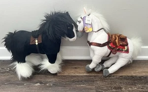 NEW Disney Maximus Tangled White Horse & Brave Angus Stuffed Animals Dolls 14" - Picture 1 of 7
