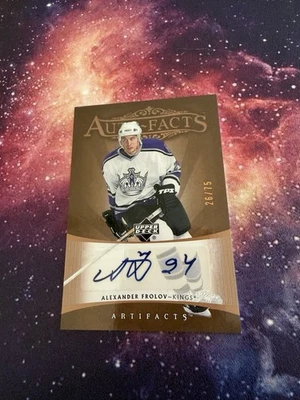 2005-06 Upper Deck Artifacts Auto-Facts /75 Alex Frolov Alexander #AF-AF Auto - Image 1 of 2