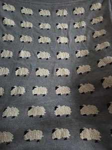 Made In India Counting Sheep Lamb Baby Blanket 33”x 41” Lovey Baby Farmhouse - Picture 1 of 5
