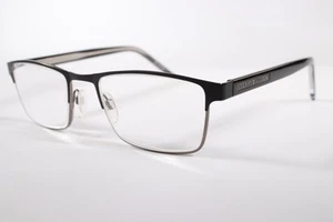 Tommy Hilfiger Eyeglasses TH 128 Unisex Black Full Rim Metal Glasses Frames - Picture 1 of 4