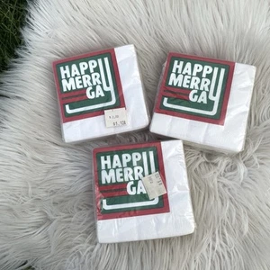 Vintage ‘Happy Merry Gay’ Pride LGBTQ Holiday Napkins 30 Pack 10”x 10” 3 Ply (3) - Picture 1 of 2
