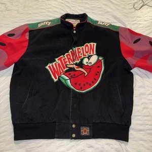 Vintage Jeff Hamilton JH Designs Laffy Taffy Watermelon Racing Jacket 2XLRare - Bild 1 von 17