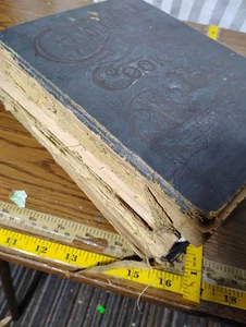 ANTIQUE 1892 THE COLUMBIA COOK BOOK ADELAIDE & Hand Written Recipes Dried Herbs - Picture 1 of 10