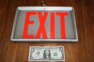 Vintage MCM 60’s Fluorescent Lighted Exit Sign Fixture Day-Brite Co One Sided - Picture 1 of 4