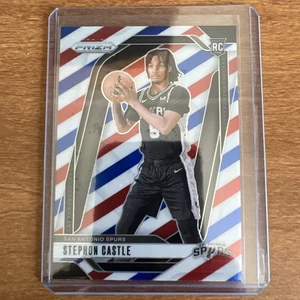 2024-25 Panini Prizm Stephon Castle RC Red White Blue Spurs #234 Rookie - Bild 1 von 2