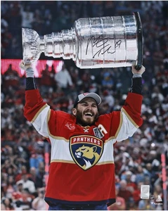 Matthew Tkachuk Florida Panthers Signed 2024 Stanley Cup Champ 16x20 Raise Photo - Picture 1 of 1