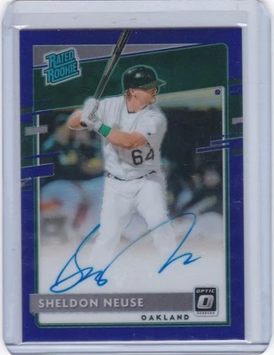2020 Donruss Optic Rated Rookie Auto Purple Sheldon Neuse #RRS-SN Auto /125 - Image 1 of 2