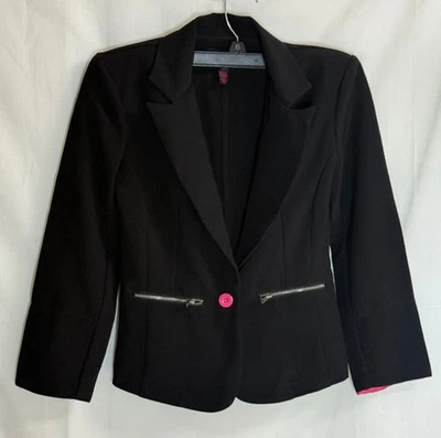 Material Girl Women Black Single Button Black Blazer - Size XS - Image 1 of 4