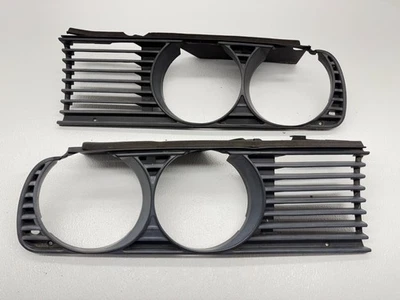 BMW E30 Headlight Grills Left + Right OEM 84-92 318i 325i - Image 1 of 4
