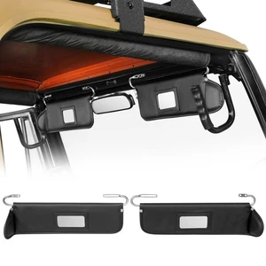 Replacement Sunvisors Sun Visor Set w/ Mirror for Jeep Wrangler YJ 1987-1995 - Picture 1 of 13