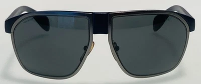 正品普拉达 SPR21P 男式哑光蓝色哑光金属太阳镜优秀!!! — 第 1/4 张图片