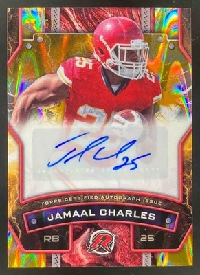 Jamaal Charles 2024 Topps Resurgence Gold Power Surge Auto /50 #RS-JCH Chiefs - Image 1 of 4