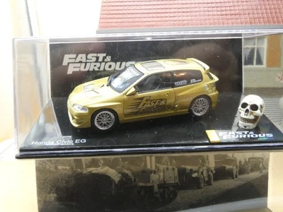 HONDA CIVIC EG 1/43 PERSONNALISATION FAST AND FURIOUS  Modèle Unique - Photo 1/4