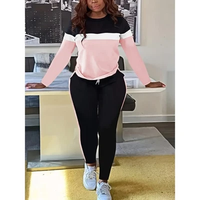 Conjuntos de chándal informales de manga larga de 2 piezas para mujer Foto 1 de 4