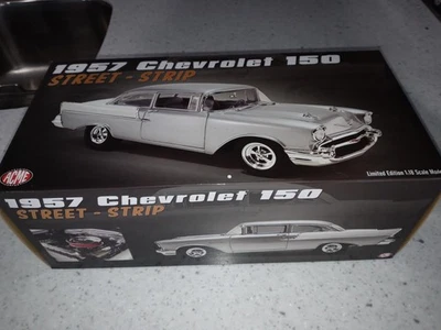 1/18 Acme 1957 Chevrolet 150 Street Strip Silver/White A1807016 - Image 1 of 4