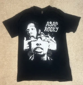 CAMISETA LOAP ROCKY Camiseta Rap Negra Camiseta Talla Grande Hip Hop Ropa de Calle Gráfico - Imagen 1 de 4