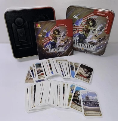Timeline Americana Card Game w/ Tin Asmodee 2014 Frederick Henry - Image 1 of 4